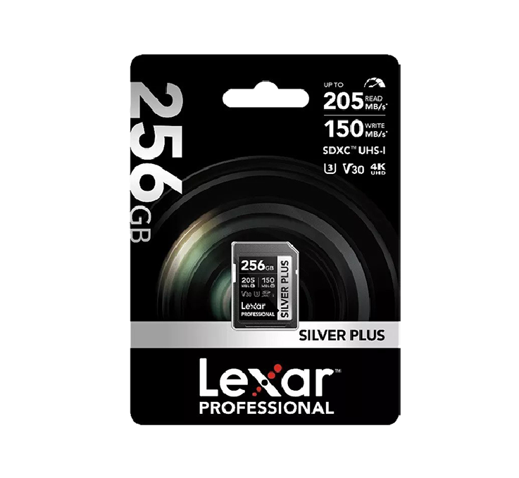 Lexar 256GB Professional SILVER PLUS UHS-I SDXC Memory Card