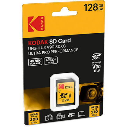 KODAK 128GB SD ULTRA PRO PERFORMANCE UHS-II U3 V90