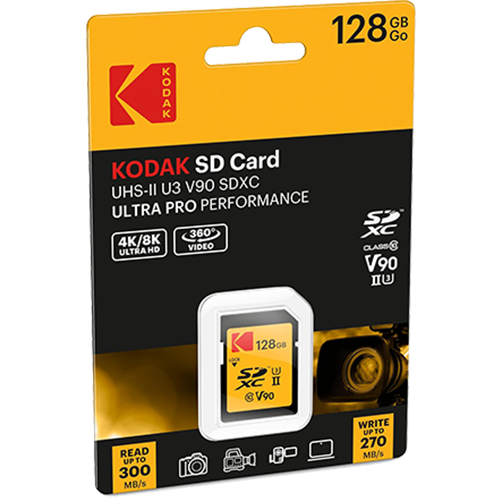 KODAK 128GB SD ULTRA PRO PERFORMANCE UHS-II U3 V90