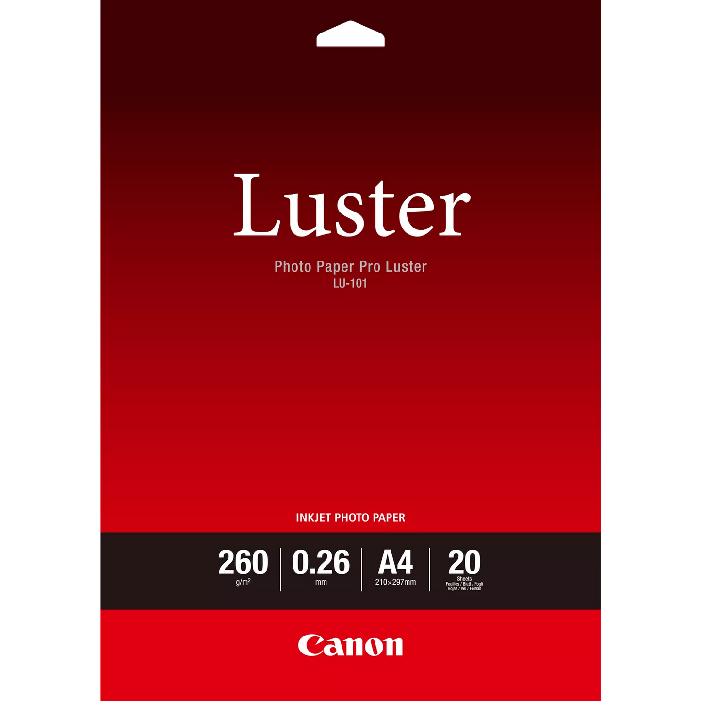 Canon LU-101 Luster Photo Paper Pro A4 - 20 Sheets