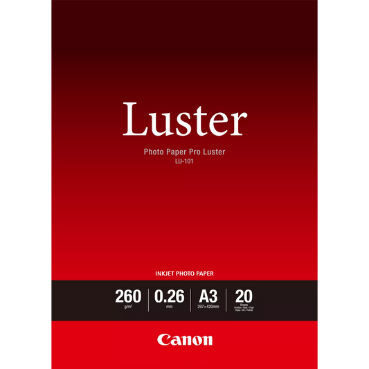 Canon LU-101 Luster Photo Paper Pro A3 - 20 Sheets