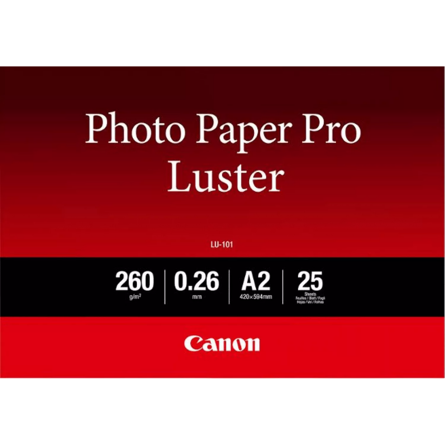 Canon LU-101 Luster Photo Paper Pro A2 - 25 Sheets