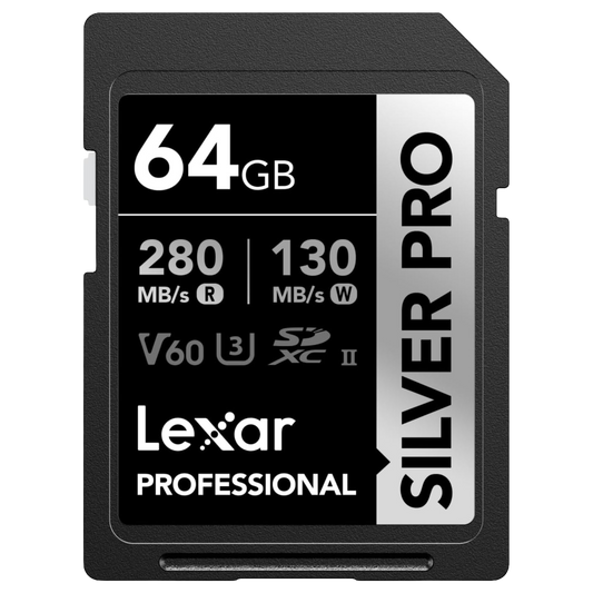 Lexar 64GB Professional SILVER PLUS Memory Card V60