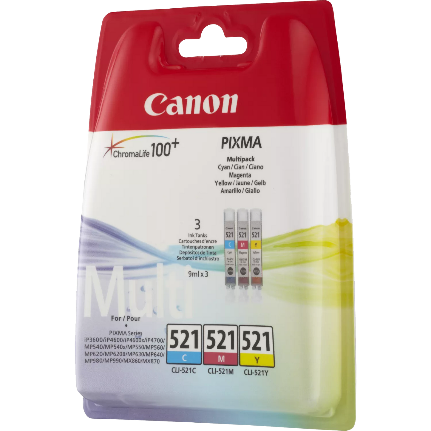 Canon CLI-521 C/M/Y Ink Cartridges – Multipack