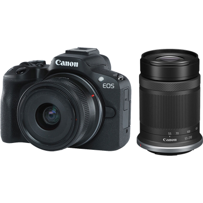 Canon EOS R50 Mirrorless Camera with 18-45mm and 55-210mm Lenses