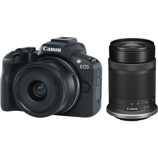 Canon EOS R50 Mirrorless Camera with 18-45mm and 55-210mm Lenses