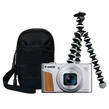 Canon PowerShot SX740 HS Camera Travel Kit (Silver)