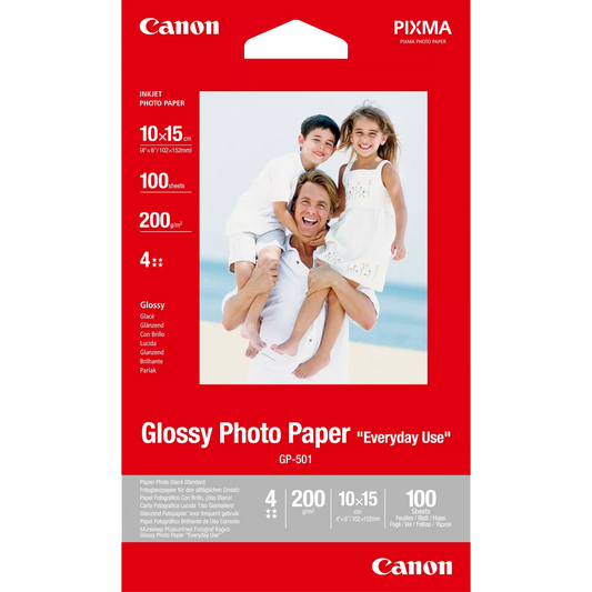 Canon GP-501 Glossy Photo Paper 10x15cm (200g) - 100 Sheets