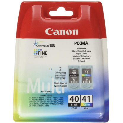 Canon PG-40 Black + CL-41 Colour Ink Cartridges – Multipack
