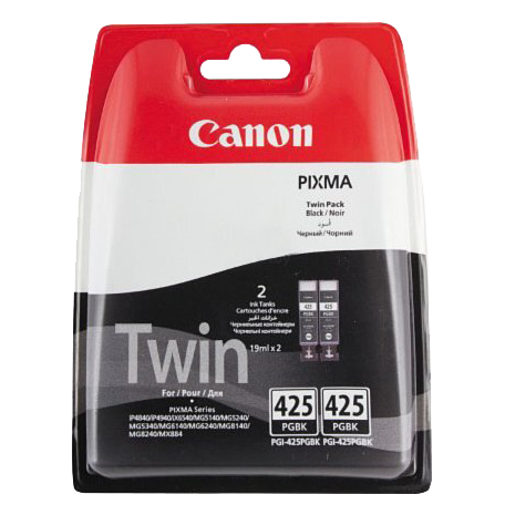 Canon 425 Black Cartridge Twin Pack (PGI-425 BK Twin Pack)