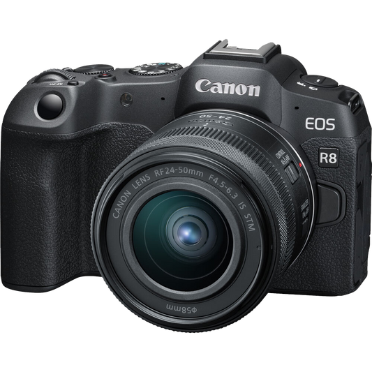 Canon EOS R8 Mirrorless Camera with RF 24-50mm f/4.5-6.3 IS STM Lens