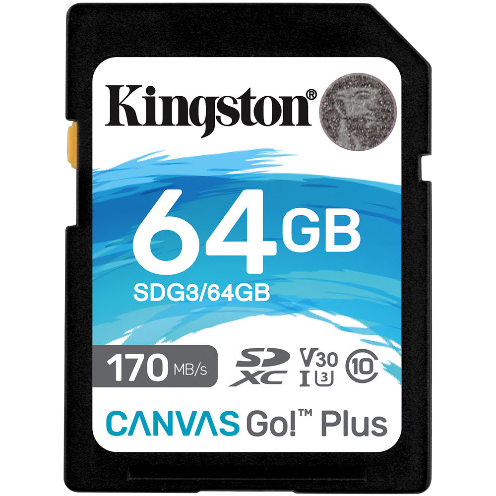 Kingston 64GB Canvas Go! Plus UHS-I SDXC Memory Card