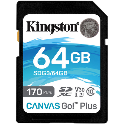 Kingston 64GB Canvas Go! Plus UHS-I SDXC Memory Card