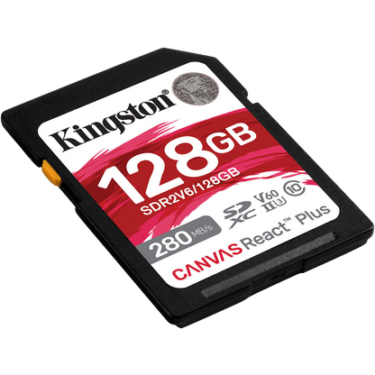 Kingston 128GB Canvas React Plus UHS-II SDXC Memory Card