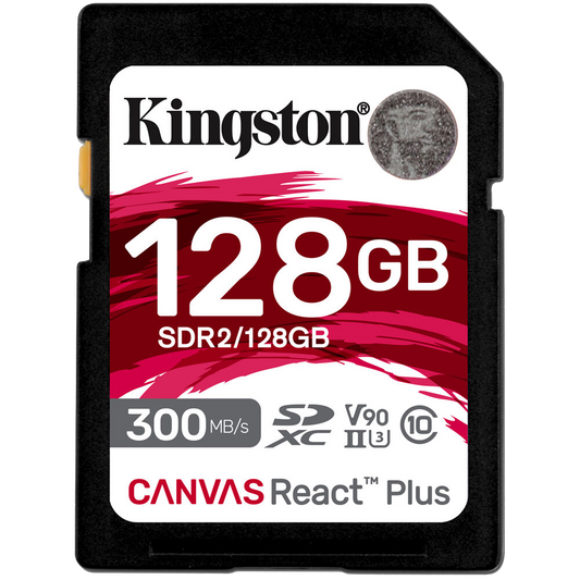 Kingston 128GB Canvas React Plus UHS-II SDXC Memory Card