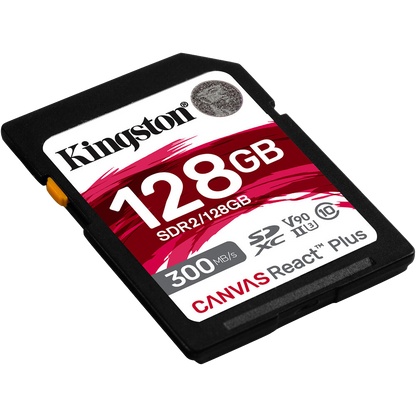 Kingston 128GB Canvas React Plus UHS-II SDXC Memory Card