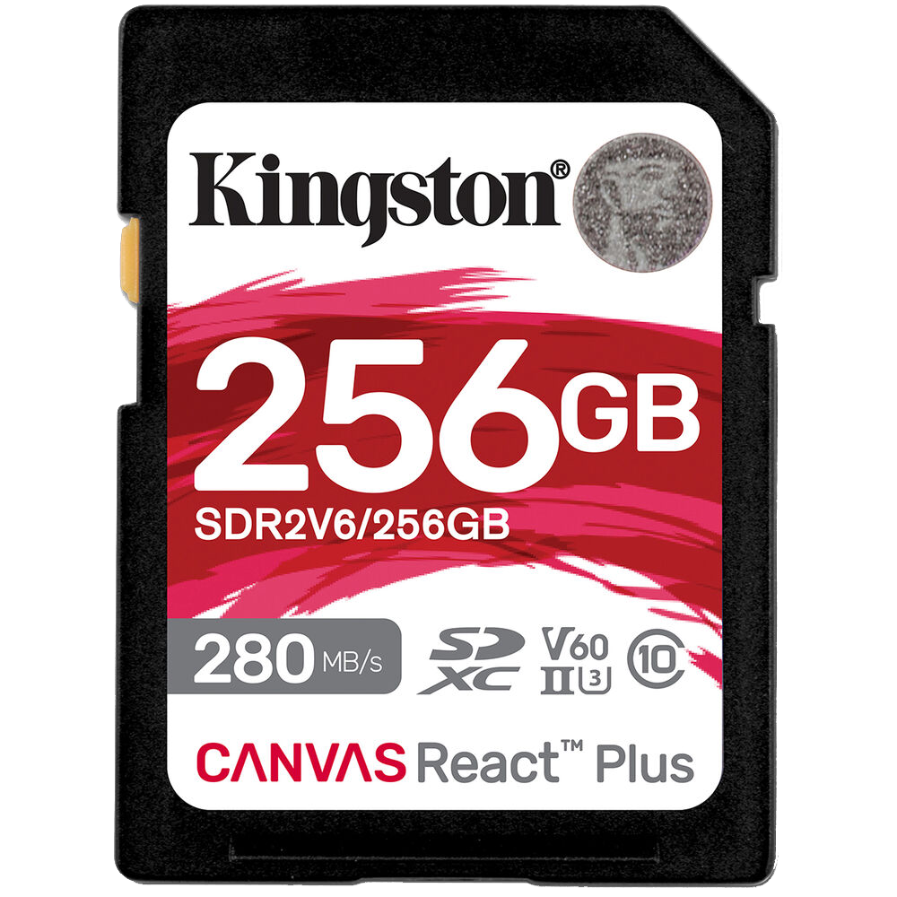 Kingston 256GB Canvas React Plus UHS-II SDXC Memory Card