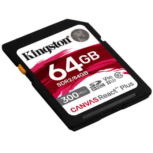 Kingston 64GB Canvas React Plus UHS-II SDXC Memory Card