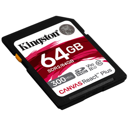 Kingston 64GB Canvas React Plus UHS-II SDXC Memory Card