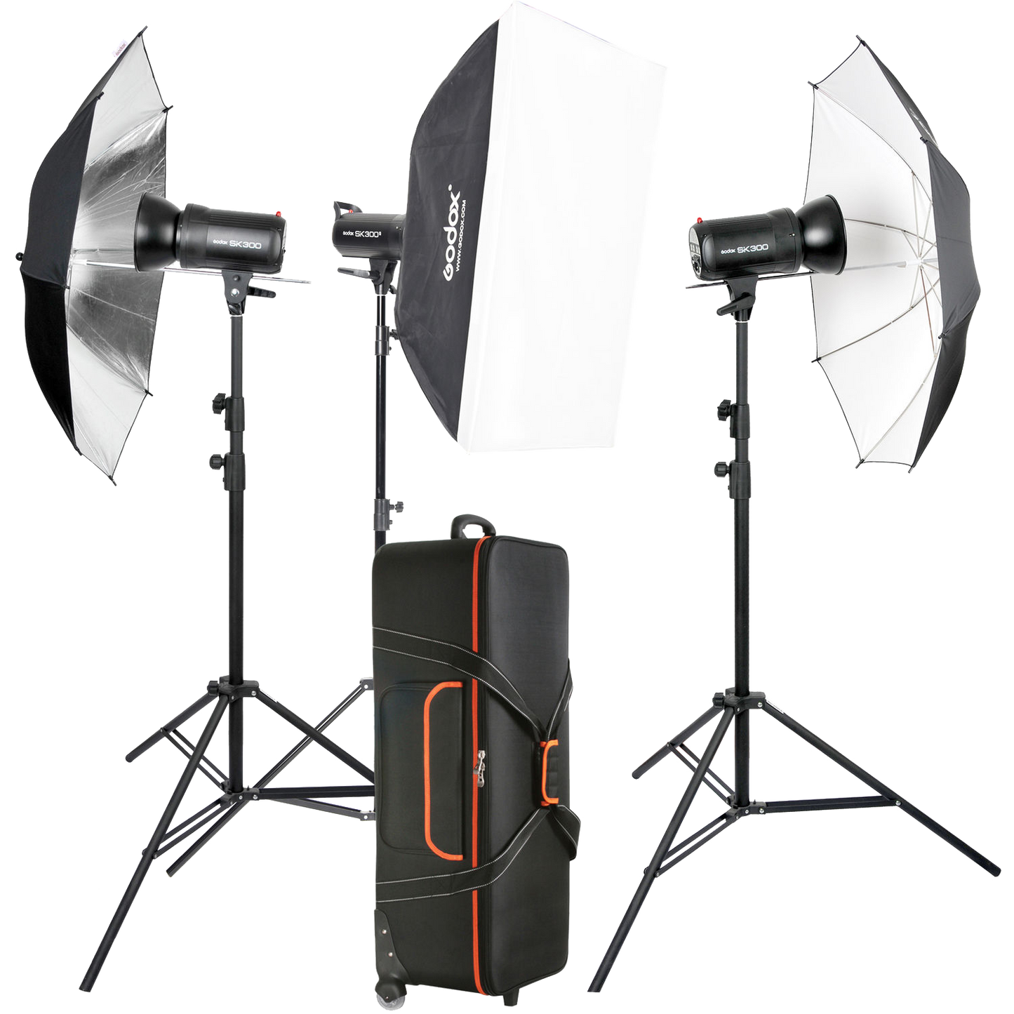 Godox SK300II Studio Flash Monolight (3-Light Kit)