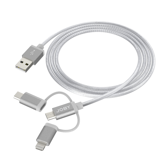 JOBY 3-in-1 Charging and Sync Cable, 1.2 m Length