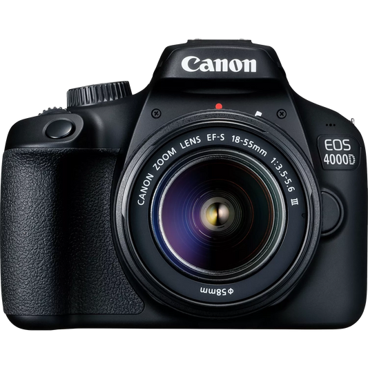 Canon EOS 4000D Camera, Black + 18-55 III
