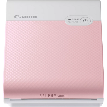 Canon SELPHY SQUARE QX10 Portable Colour Photo Wireless Printer, Pink