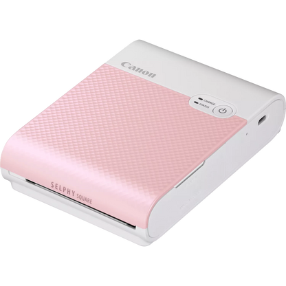 Canon SELPHY SQUARE QX10 Portable Colour Photo Wireless Printer, Pink