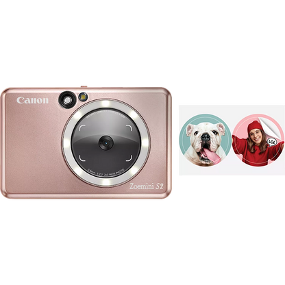 Canon Zoemini S2 Instant Camera Colour Photo Printer, Rose Gold