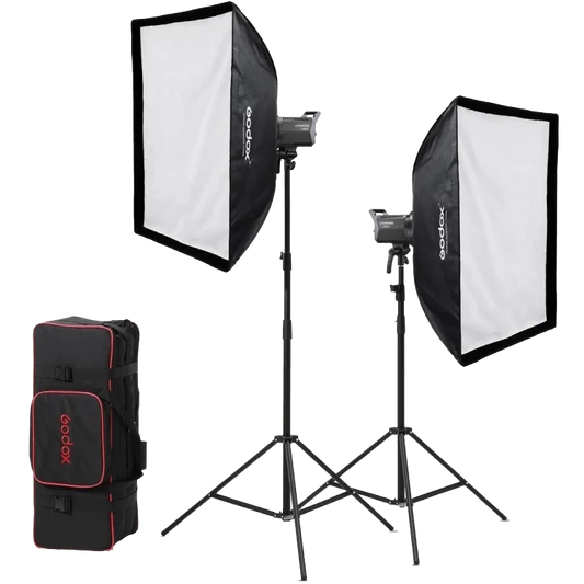 Godox 2-Light Kit Litemons LA150Bi Bi-color LED K2 with accessories