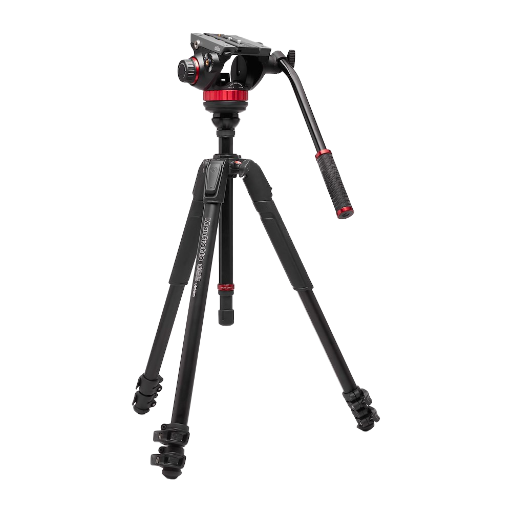 Manfrotto 502 Fluid Video Head Flat Base with 055 Video Alu Tripod