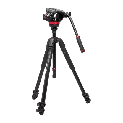 Manfrotto 502 Fluid Video Head Flat Base with 055 Video Alu Tripod
