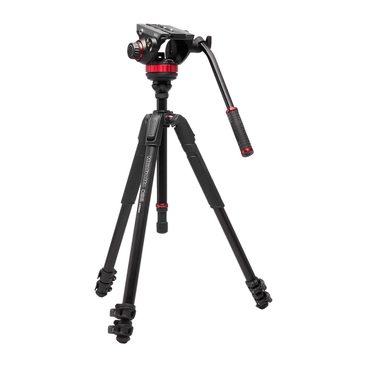 Manfrotto 502 Fluid Video Head Flat Base with 055 Video Alu Tripod